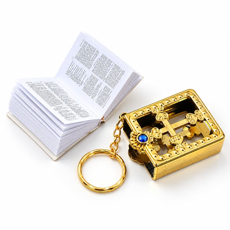 Llavero con Mini Biblia Real en español